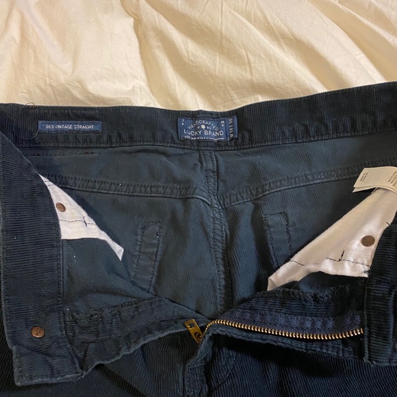 Lucky Brand 363 Vtg Straight Blue Cord Pants sz 34 - Picture 4 of 8